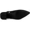 imageAllegra K Womens Pointed Toe Block Heel Pumps Slingback HeelsBlack