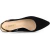 imageAllegra K Womens Pointed Toe Block Heel Pumps Slingback HeelsBlack
