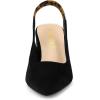 imageAllegra K Womens Pointed Toe Block Heel Pumps Slingback HeelsBlack