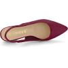 imageAllegra K Womens Pointed Toe Block Heel Pumps Slingback HeelsBurgundy