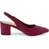 imageAllegra K Womens Pointed Toe Block Heel Pumps Slingback HeelsBurgundy