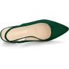 imageAllegra K Womens Pointed Toe Block Heel Pumps Slingback HeelsDark Green