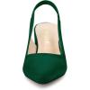 imageAllegra K Womens Pointed Toe Block Heel Pumps Slingback HeelsDark Green