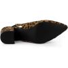imageAllegra K Womens Pointed Toe Block Heel Pumps Slingback HeelsLeopard
