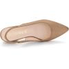imageAllegra K Womens Pointed Toe Block Heel Pumps Slingback HeelsNude