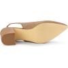 imageAllegra K Womens Pointed Toe Block Heel Pumps Slingback HeelsNude