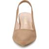 imageAllegra K Womens Pointed Toe Block Heel Pumps Slingback HeelsNude