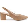 imageAllegra K Womens Pointed Toe Block Heel Pumps Slingback HeelsNude