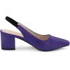 imageAllegra K Womens Pointed Toe Block Heel Pumps Slingback HeelsPurple