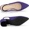 imageAllegra K Womens Pointed Toe Block Heel Pumps Slingback HeelsPurple