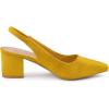 imageAllegra K Womens Pointed Toe Block Heel Pumps Slingback HeelsYellow