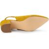 imageAllegra K Womens Pointed Toe Block Heel Pumps Slingback HeelsYellow