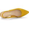 imageAllegra K Womens Pointed Toe Block Heel Pumps Slingback HeelsYellow
