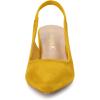 imageAllegra K Womens Pointed Toe Block Heel Pumps Slingback HeelsYellow
