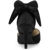 imageAllegra K Womens Pointed Toe Bow Satin Stiletto Heels PumpsBlack