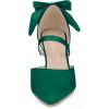imageAllegra K Womens Pointed Toe Bow Satin Stiletto Heels PumpsDark Green