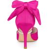 imageAllegra K Womens Pointed Toe Bow Satin Stiletto Heels PumpsHot Pink