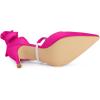 imageAllegra K Womens Pointed Toe Bow Satin Stiletto Heels PumpsHot Pink