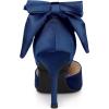 imageAllegra K Womens Pointed Toe Bow Satin Stiletto Heels PumpsNavy Blue