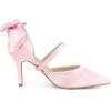 imageAllegra K Womens Pointed Toe Bow Satin Stiletto Heels PumpsPink