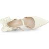 imageAllegra K Womens Pointed Toe Bow Satin Stiletto Heels PumpsWhite
