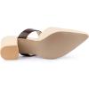 imageAllegra K Womens Pointed Toe Chunky Heel Dress Mules PumpsBeige Pink
