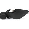 imageAllegra K Womens Pointed Toe Chunky Heel Dress Mules PumpsBlack