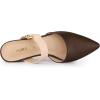 imageAllegra K Womens Pointed Toe Chunky Heel Dress Mules PumpsBrown