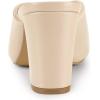 imageAllegra K Womens Pointed Toe Chunky Heels Slides MulesBeige