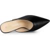 imageAllegra K Womens Pointed Toe Chunky Heels Slides MulesBlack