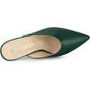 imageAllegra K Womens Pointed Toe Chunky Heels Slides MulesDark Green