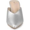 imageAllegra K Womens Pointed Toe Chunky Heels Slides MulesSilver