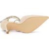 imageAllegra K Womens Pointed Toe Dress Pumps Lace Up Stiletto Heels SandalsBeige
