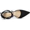 imageAllegra K Womens Pointed Toe Dress Pumps Lace Up Stiletto Heels SandalsBlack