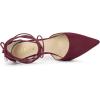 imageAllegra K Womens Pointed Toe Dress Pumps Lace Up Stiletto Heels SandalsBurgundy