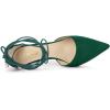 imageAllegra K Womens Pointed Toe Dress Pumps Lace Up Stiletto Heels SandalsGreen
