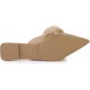 imageAllegra K Womens Pointed Toe Faux Fur Slip on Flat Slide MulesBeige