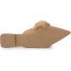 imageAllegra K Womens Pointed Toe Faux Fur Slip on Flat Slide MulesKhaki