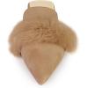 imageAllegra K Womens Pointed Toe Faux Fur Slip on Flat Slide MulesKhaki
