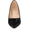 imageAllegra K Womens Pointed Toe Leaves Print Slip on Kitten Heel PumpsBlack