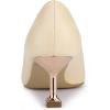 imageAllegra K Womens Pointed Toe Low Kitten Heel Dress PumpsBeige