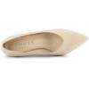 imageAllegra K Womens Pointed Toe Low Kitten Heel Dress PumpsBeige