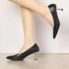 imageAllegra K Womens Pointed Toe Low Kitten Heel Dress PumpsBlack