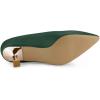 imageAllegra K Womens Pointed Toe Low Kitten Heel Dress PumpsDark Green