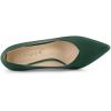 imageAllegra K Womens Pointed Toe Low Kitten Heel Dress PumpsDark Green