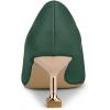 imageAllegra K Womens Pointed Toe Low Kitten Heel Dress PumpsDark Green