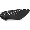 imageAllegra K Womens Pointed Toe Polka Dots Kitten Heels PumpsBlack