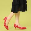 imageAllegra K Womens Pointed Toe Polka Dots Kitten Heels PumpsRed