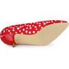 imageAllegra K Womens Pointed Toe Polka Dots Kitten Heels PumpsRed