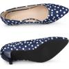 imageAllegra K Womens Pointed Toe Polka Dots Kitten Heels PumpsRoyal Blue